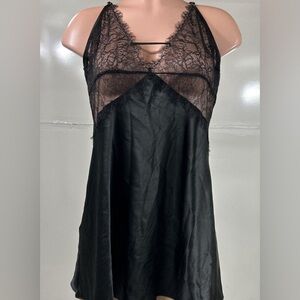 Victoria's Secret Black Lace Slip Chemise